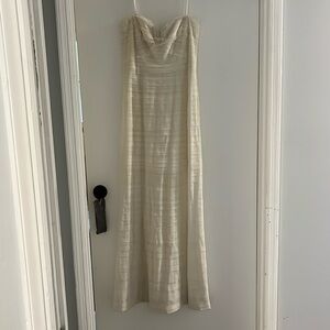 BCBG MAXAZRIA off white long dress.